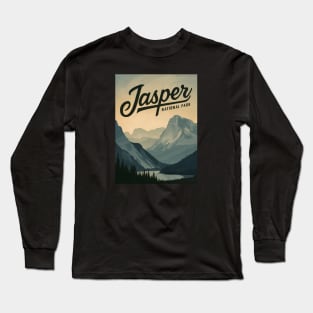 Jasper National Park, Vintage Long Sleeve T-Shirt